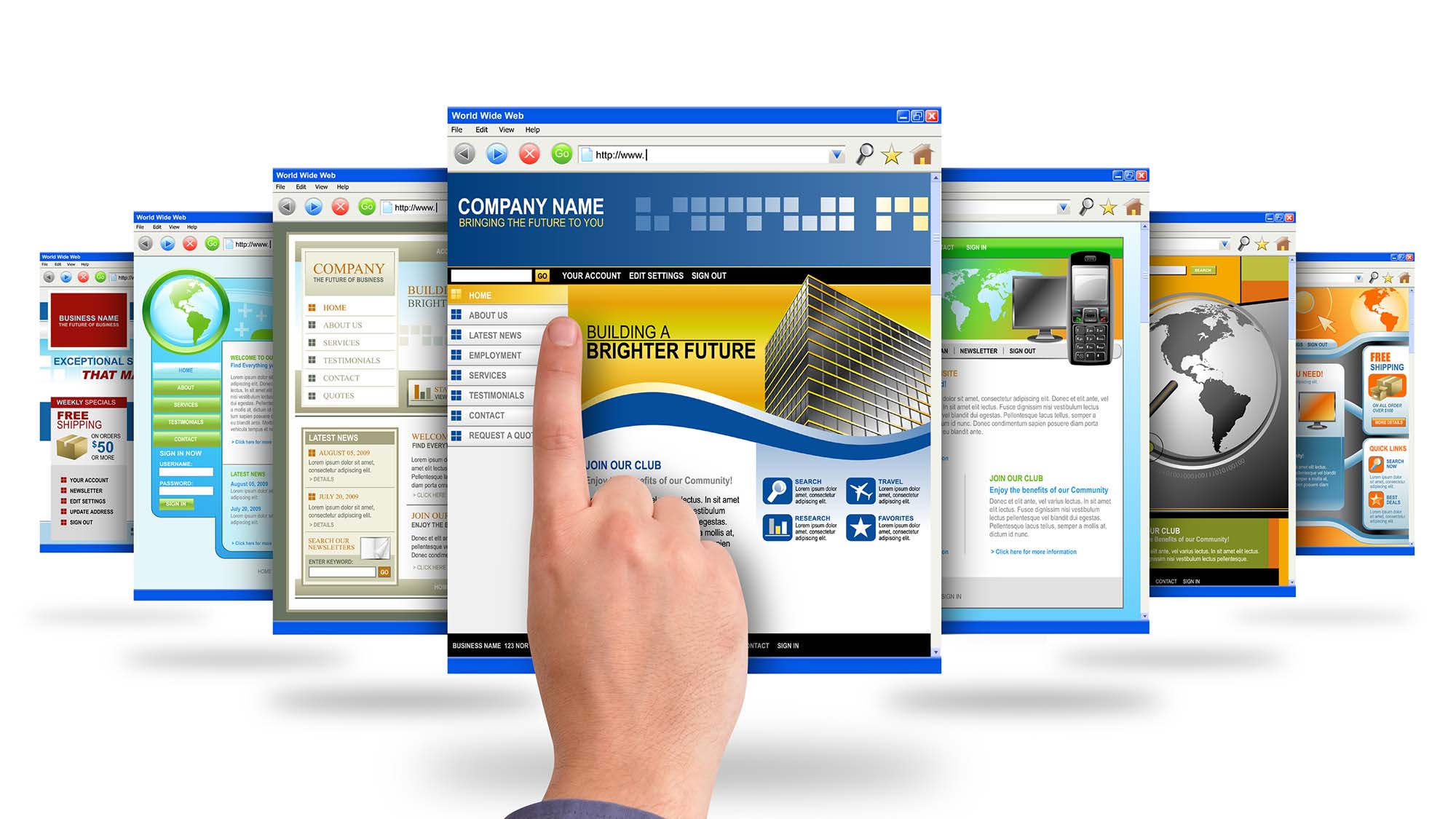 choosing between different websites