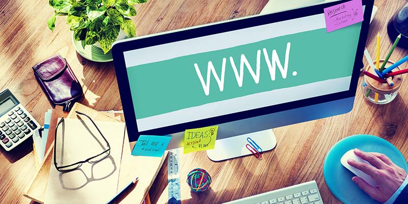website on desktop