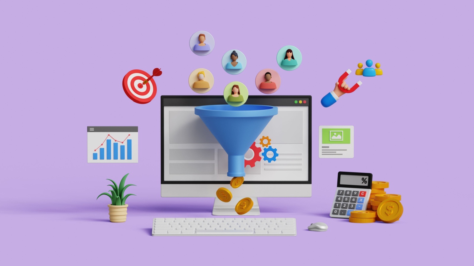 Lead generation funnel for blogs and digital marketing.